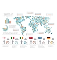 World people infographics Human infographic on vector image