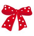 Big bow of red ribbon vector image
