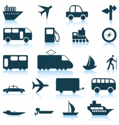 Transportation icons set vector image