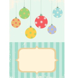 Retro of christmas balls vector image