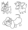 Cartoon dogs vector image