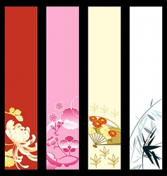 Asian art banners vector image
