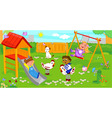 Children at the playground vector image