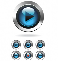 Music player button vector image