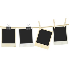 Old retro photo frames vector image