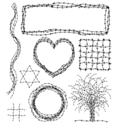 Barbed elements vector image