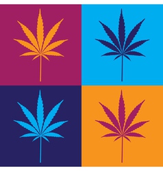 Cannabis leaf popart vector image
