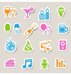 Party and Celebration icon set vector image