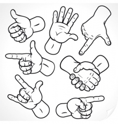 Hands sketching vector image