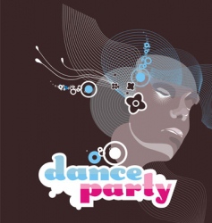 Dance party vector image