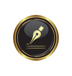 Ink pen icon vector image