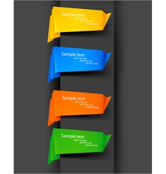 Set with origami baanner vector image