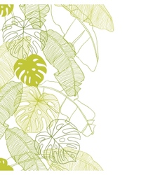 Leaves of palm tree Seamless pattern vector image