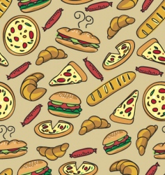 Food pattern vector image