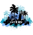 Tropical urban party city background vector image