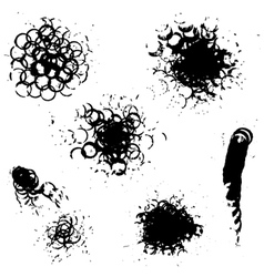 Grungy stains collection vector image