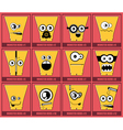 Set of twelve monsters vector image