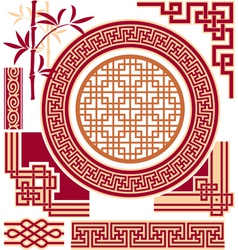 Set of Oriental - Chinese - Design Elements vector image