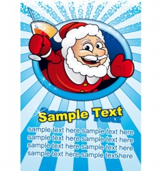 Santa card vector image