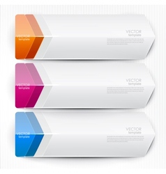 Colorful bookmarks arrows banners for text vector image