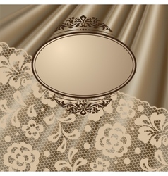 Vintage lace background ornamental flowers vector image