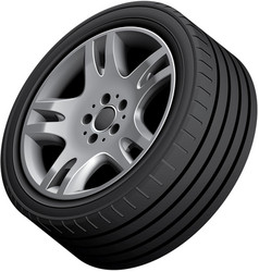 Aluminium alloy wheel vector image