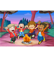 Fire camp of kids vector image