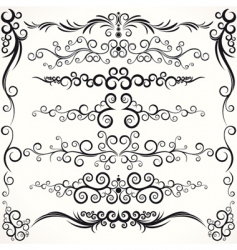 Ornamental borders vector image