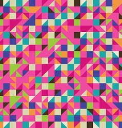 Colorful mosaic with triangles and squares vector image