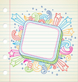 Banner doodle vector image