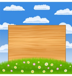 Wooden board vector image