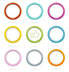 Colorful web bubbles set vector image