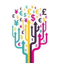 Abstract money tree vector image