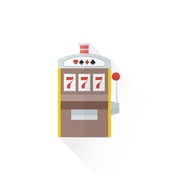 Color playing slot machine icon Color playing slot machine icon vector image