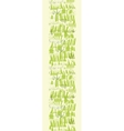 Painting of green grass vertical seamless pattern vector image
