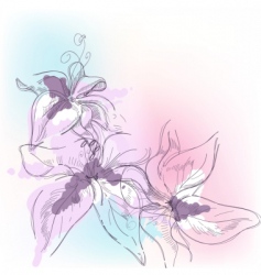 Spring flowers background vector image