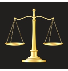 Gold scales icon vector image