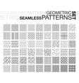 Black and white geometric seamless patterns set vector image