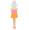 Woman holding presents vector image