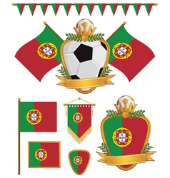 Portugal flags vector image