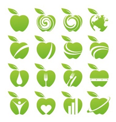 Apple icon set vector image