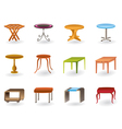 Office interior and garden tables vector image