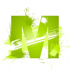 Font letter m vector image