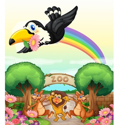 A zoo and the animals vector image