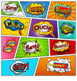 Comic book page background divided by lines vector image