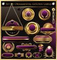 Golden framed labels vector image