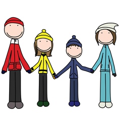 Happy family vector image