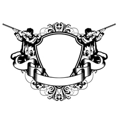 Huntings frame vector image