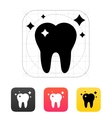 Shiny tooth icon vector image