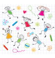Funny children vector image